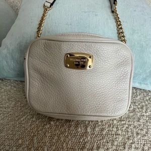 Michael Kors small cream and gold crossbody
